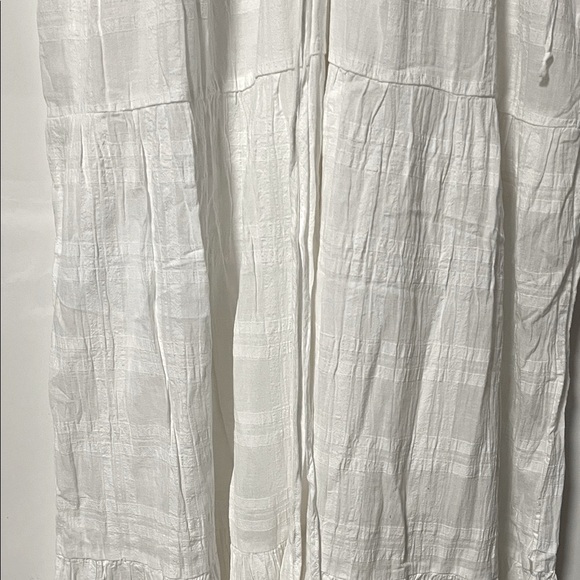 NWOT Young Fabulous & Broke White Bohemian Cotton Maxi Dress Pockets, Size M - Picture 6 of 13